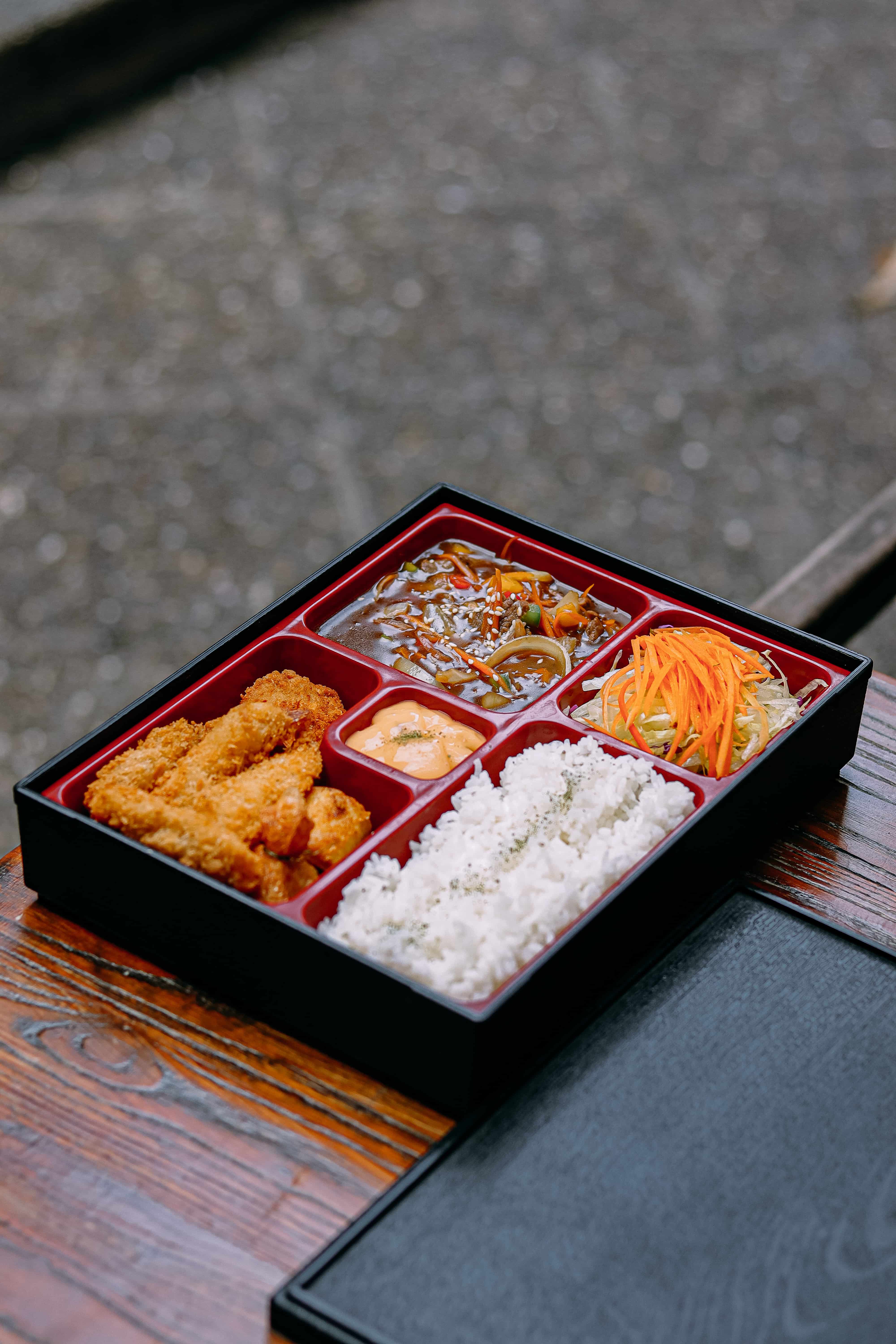 Korean bento boxes for lunch catering