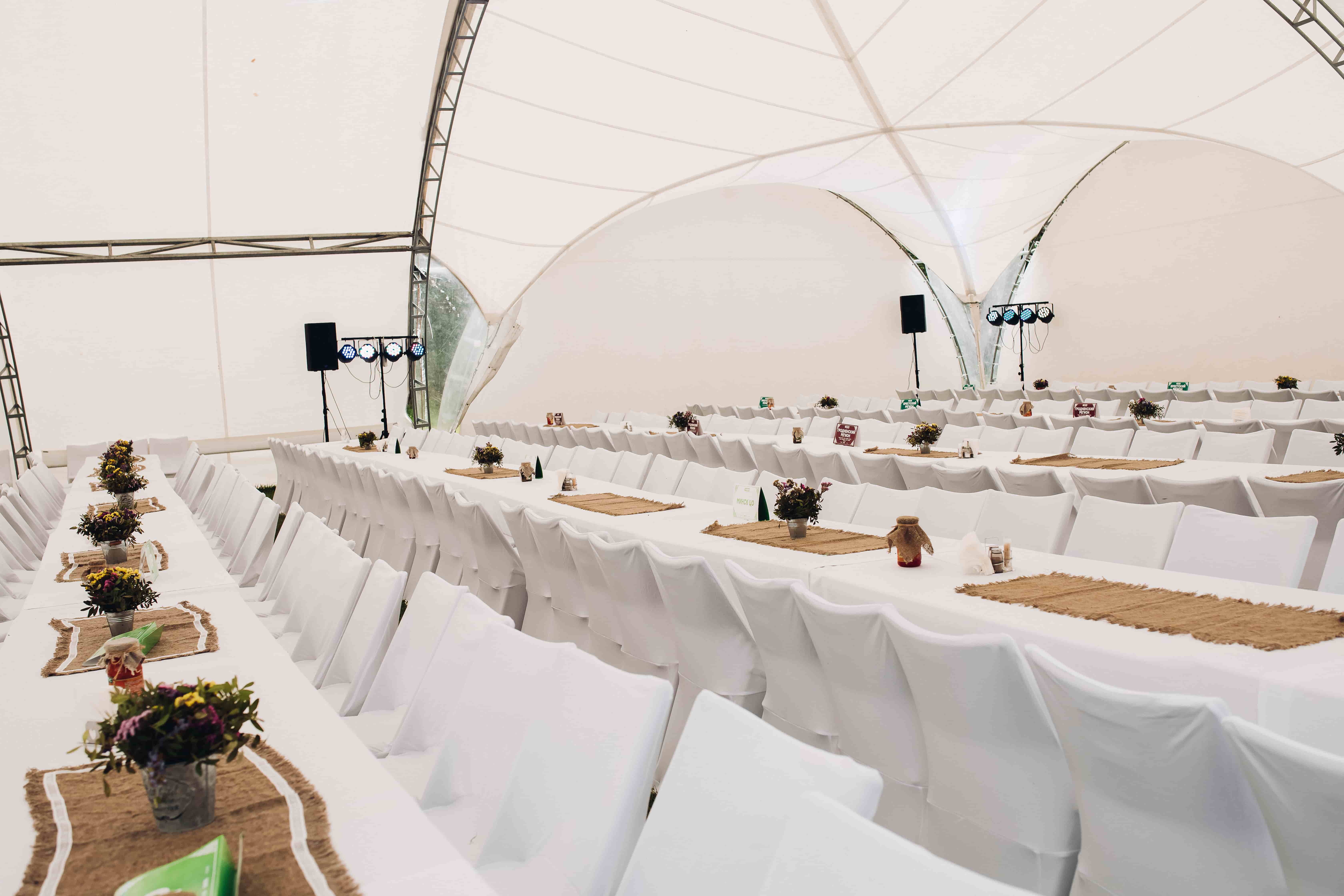 Professional event catering setup