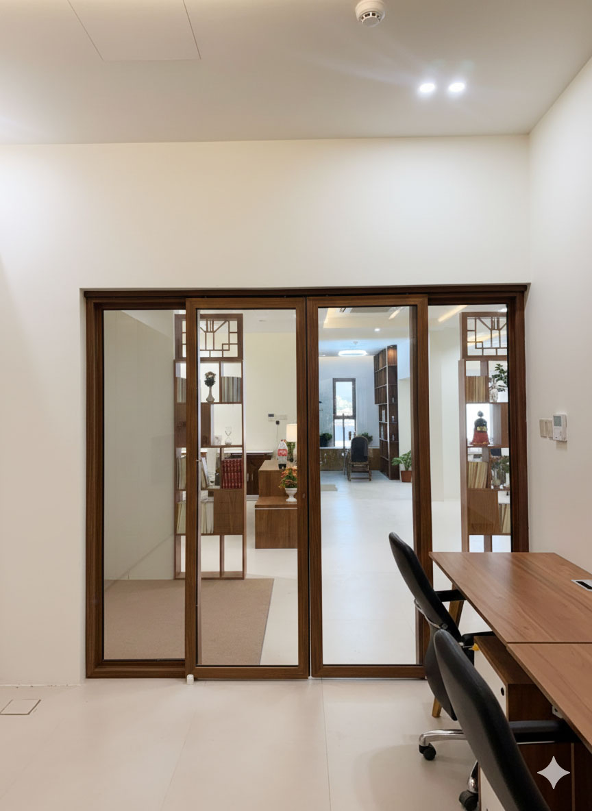 BEMS office completed hallway design Riyadh