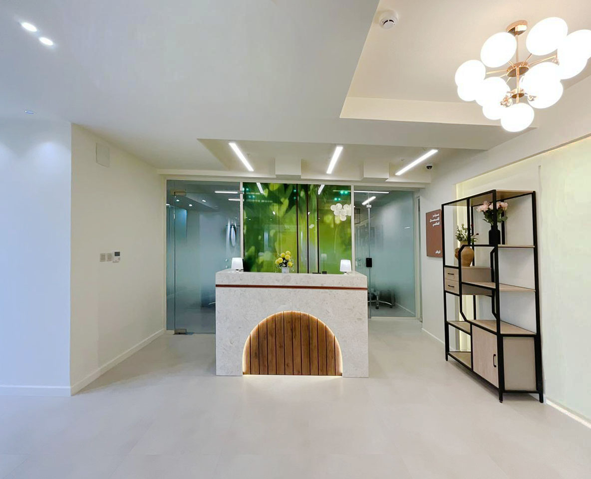 Office fit-out Riyadh - GBC office reception area after fit-out by Hanjin E&T